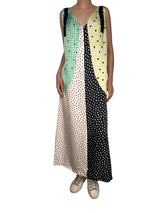 Vestido Color Block Estampado