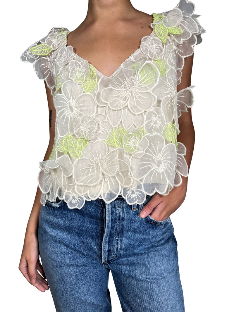 Blusa Flores Transparentes