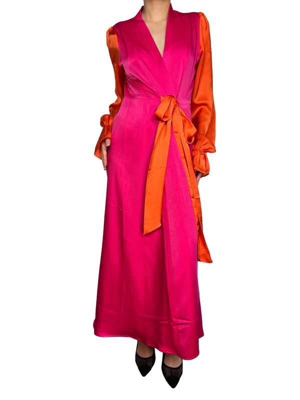 Vestido Wrap Fucsia o Kimono