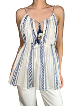 Top Blanco Pompones