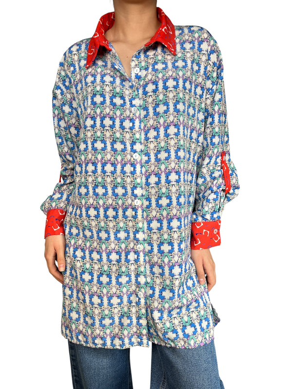 Blusa Estampada Tajos