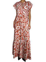 Vestido Terracota Flores