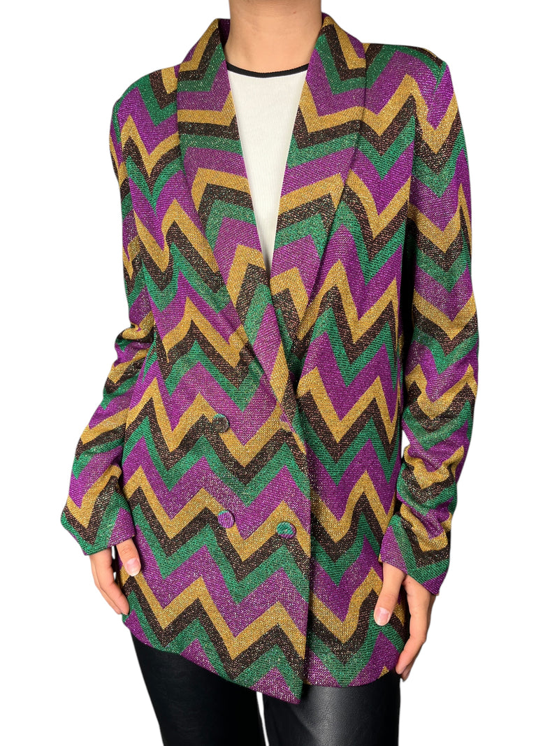 Blazer Ligero Fibras Metalizadas