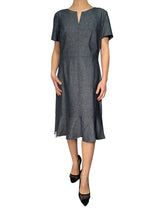 Vestido Denim Corte Evasé