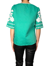 Blusa Lino Bordada