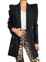 Blazer Negro Botones Dorados