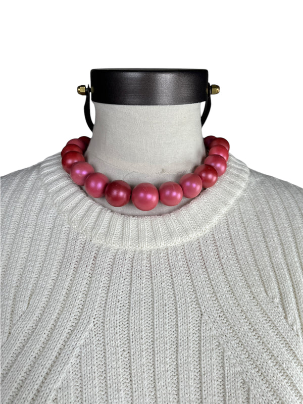 Collar Esferas Rosado