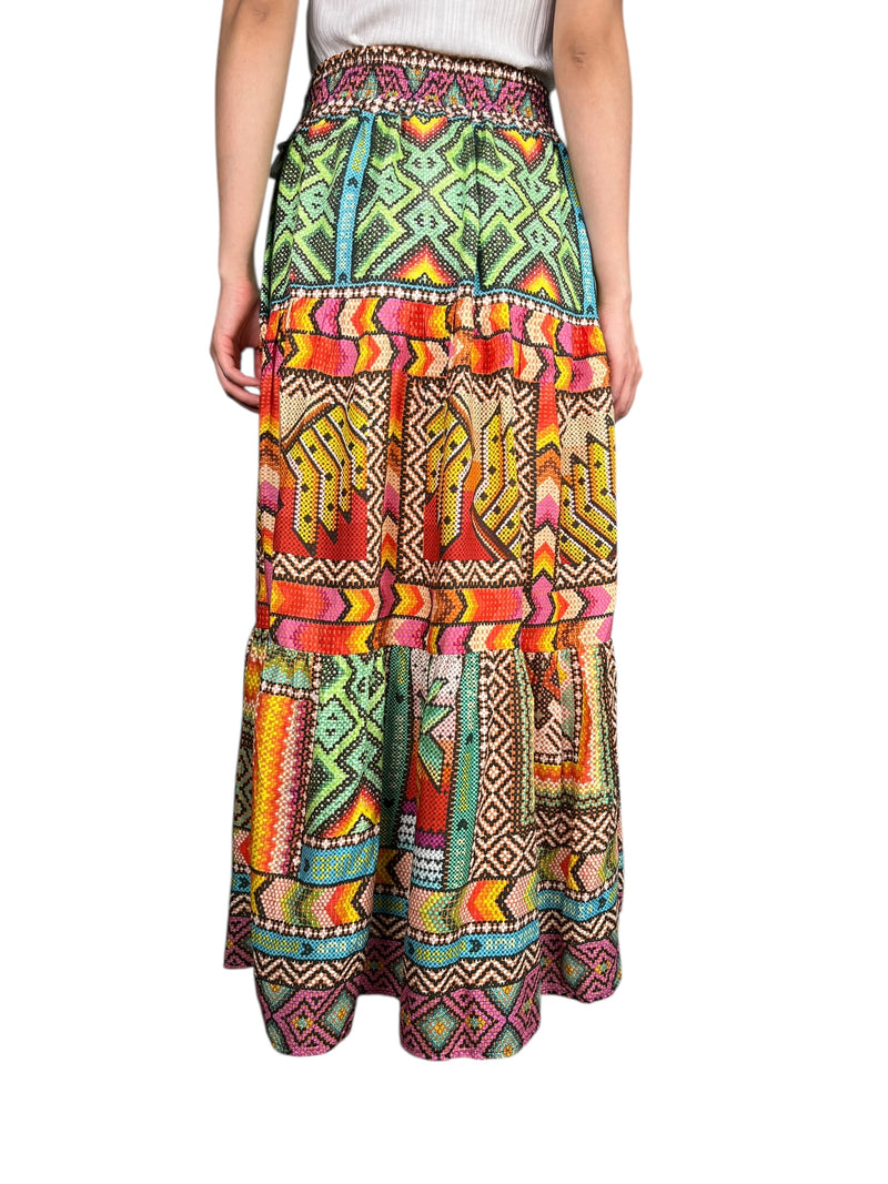 Falda Estampada Multicolor