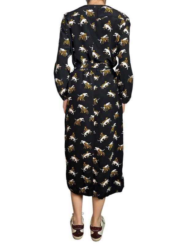 Vestido Wrap Tigre