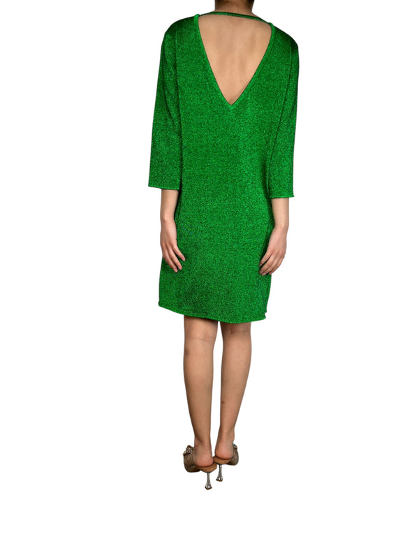 Vestido Tejido Fibras Metalizadas