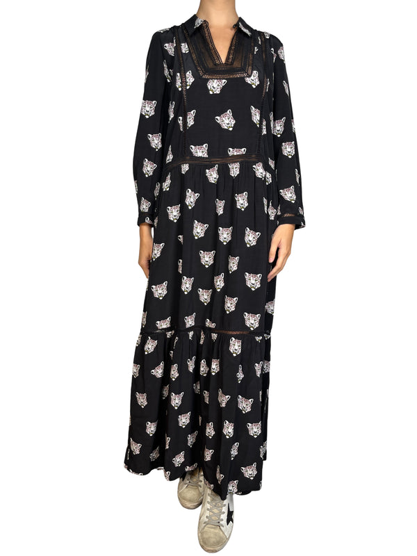 Vestido Viscosa Leopard