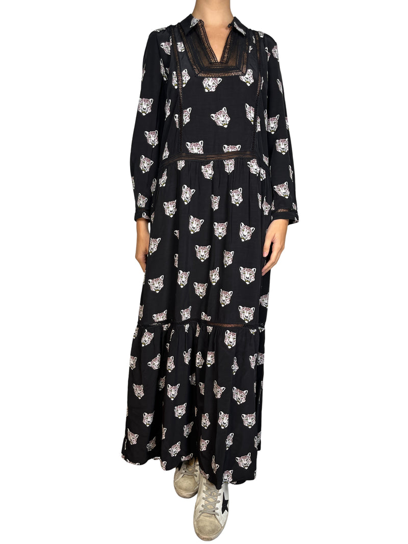 Vestido Viscosa Leopard