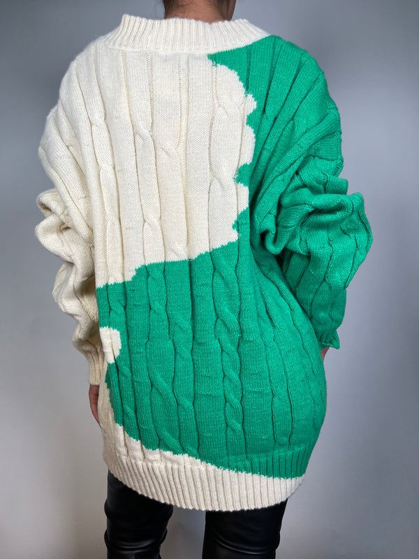 Sweater Blanco / Verde