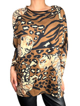 Polera Animal Print Oversize