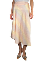 Falda Rayas Detalles Animal Print en Tela