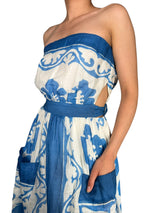 Vestido Strapless Ramio