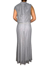 Vestido Rhinestone Fishnet