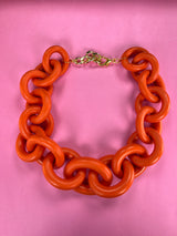 Collar Eslabón Naranjo