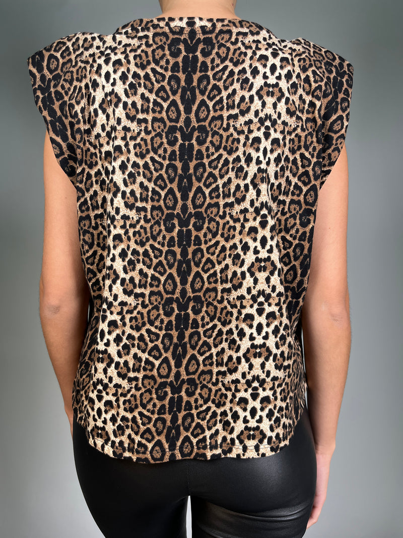 Polera Hombreras Animal Print