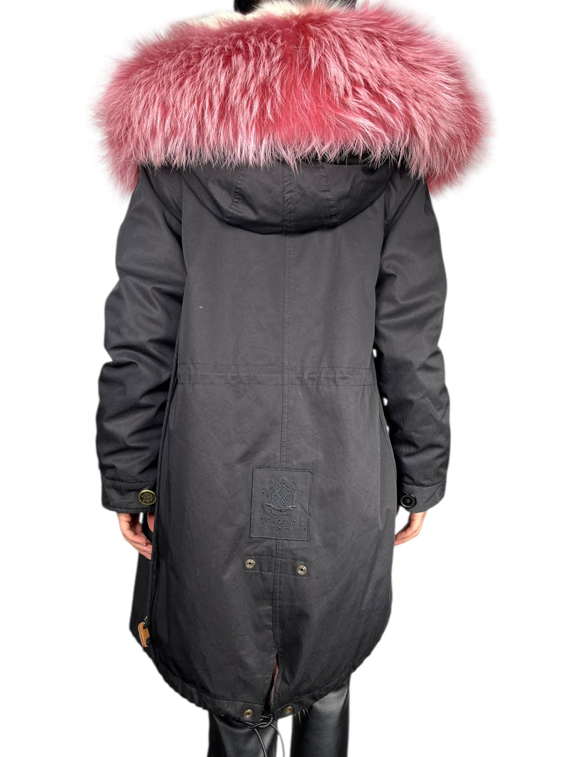 Abrigo Piel De Mapache Reversible