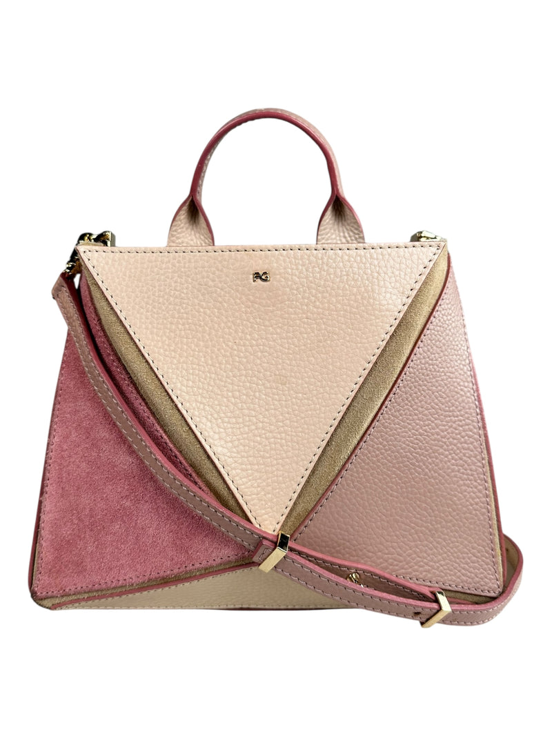 Cartera Cuero Rosada
