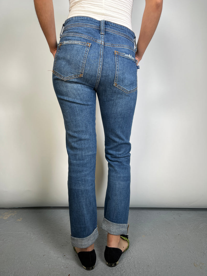 Pantalón Slim Boyfriend Crop