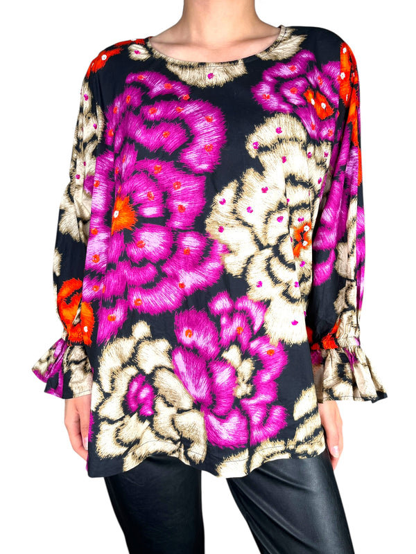 Blusa Flores Aplicaciones