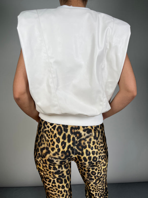 Polera Hombreras Ecocuero