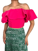 Blusa Crop Fucsia