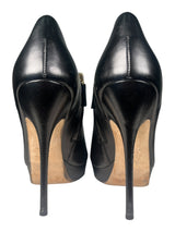 Botines Taco Peep Toe Cuero