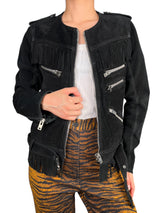 Chaqueta Cuero Flecos