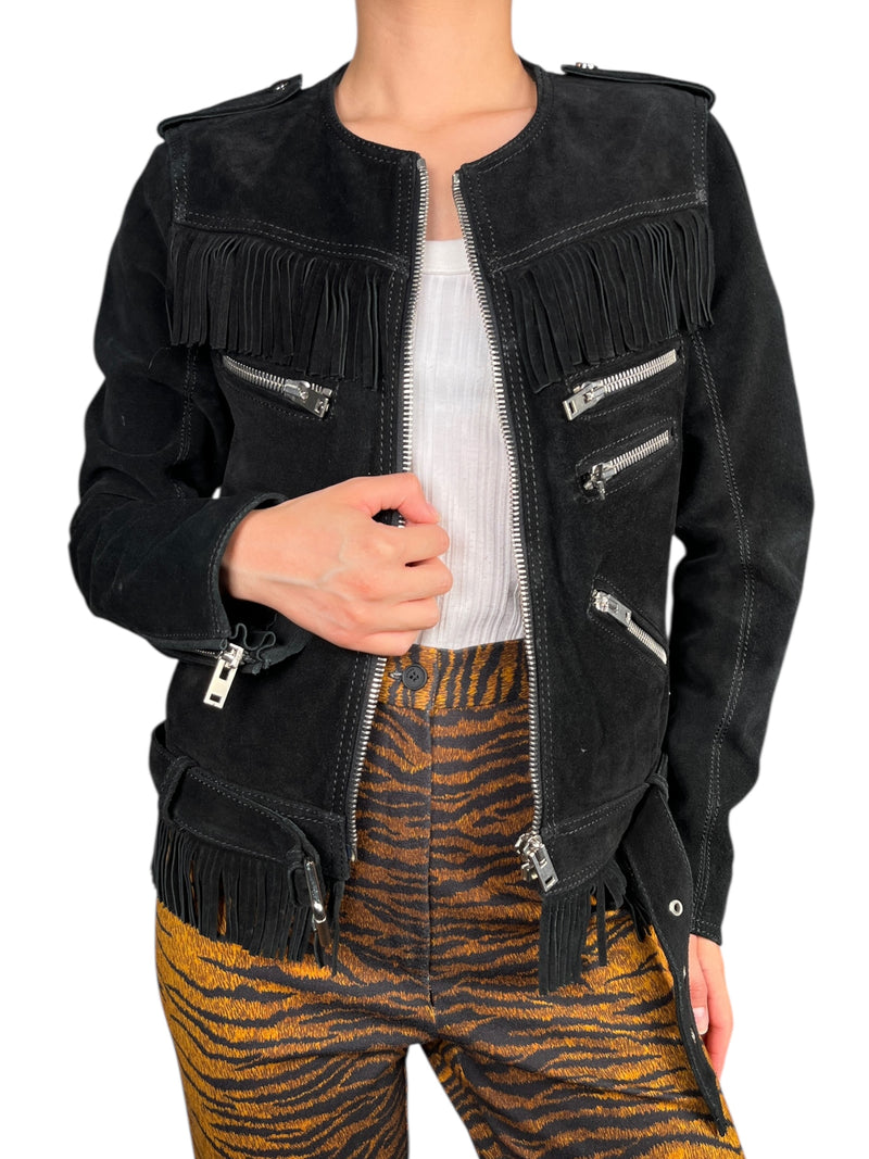 Chaqueta Cuero Flecos