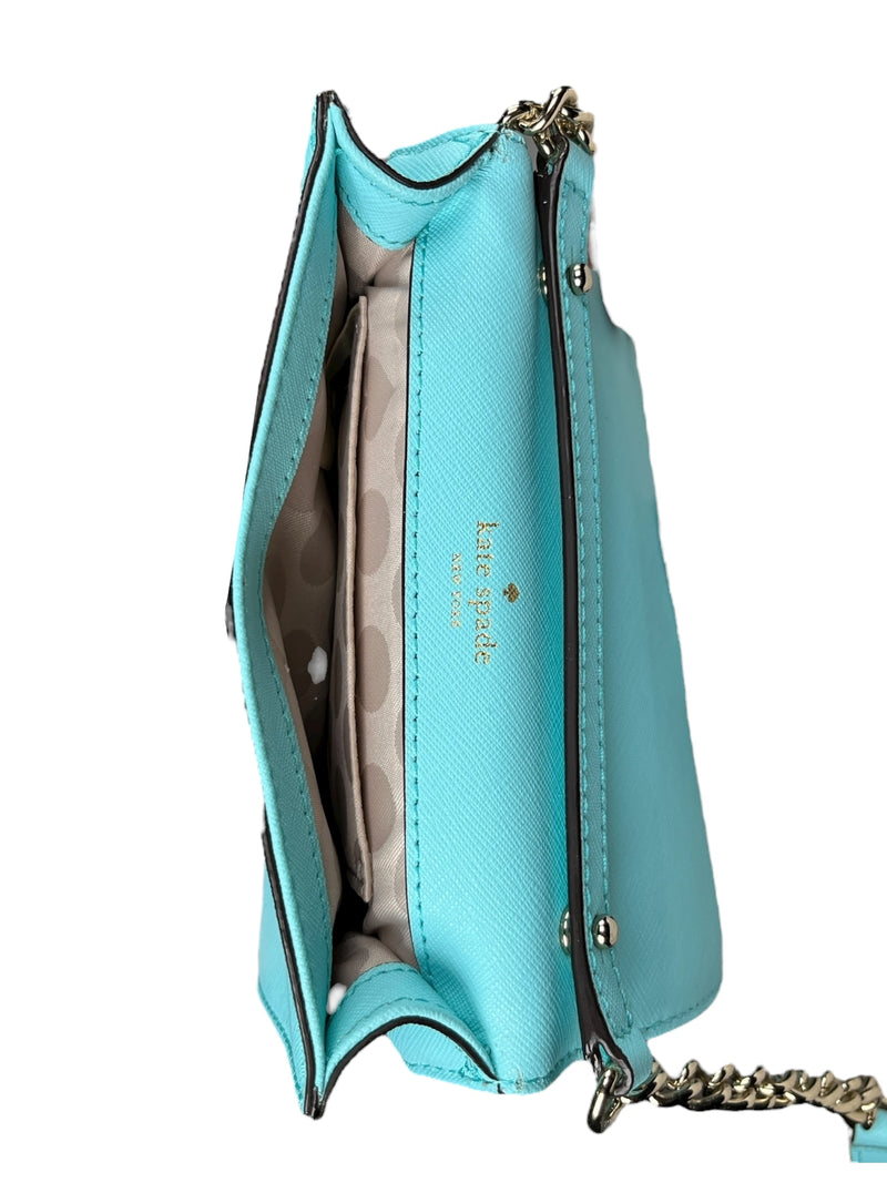 Bandolera Cuero Turquesa