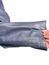 Chaqueta Cuero Azul