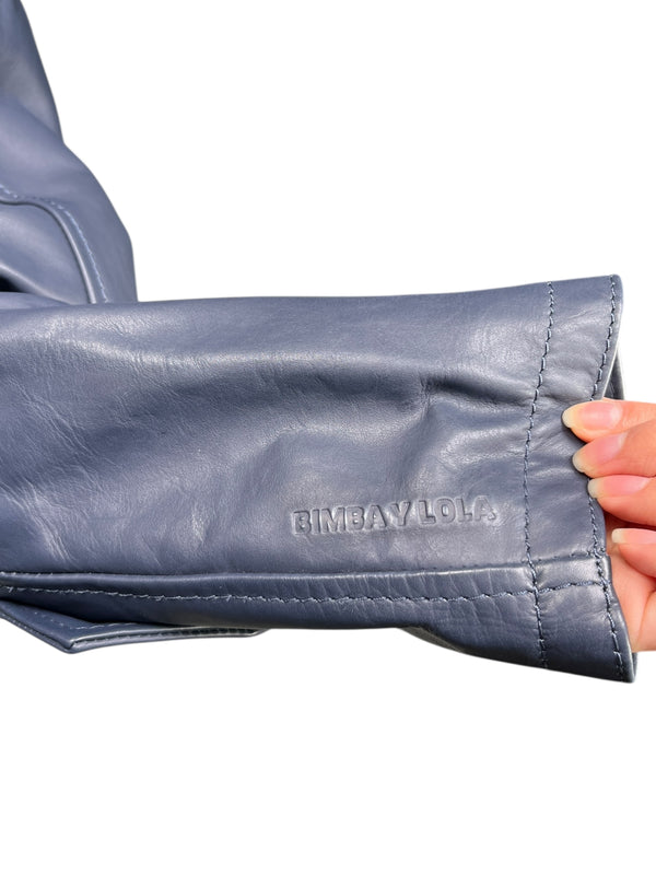 Chaqueta Cuero Azul