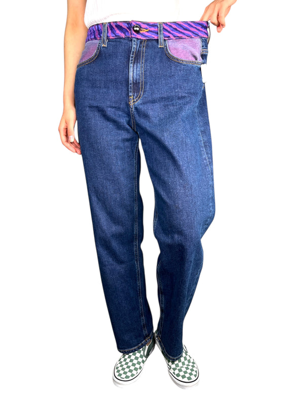 Jeans Ankle Flare Animal Print