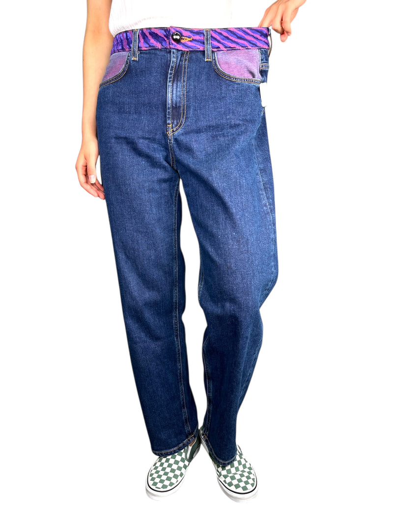 Jeans Ankle Flare Animal Print