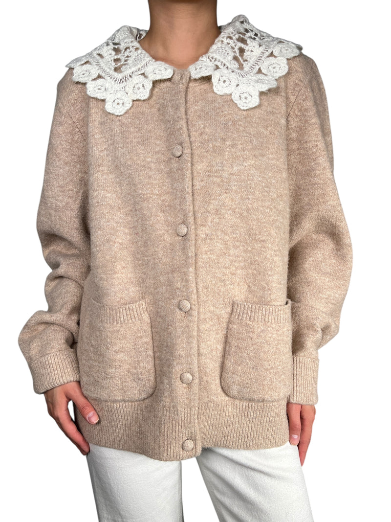 Sweater Cuello Crochet