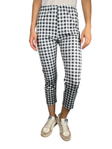 Leggings Plaid Blanco-Negro