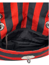 Cartera Rayas Rojo/Negro