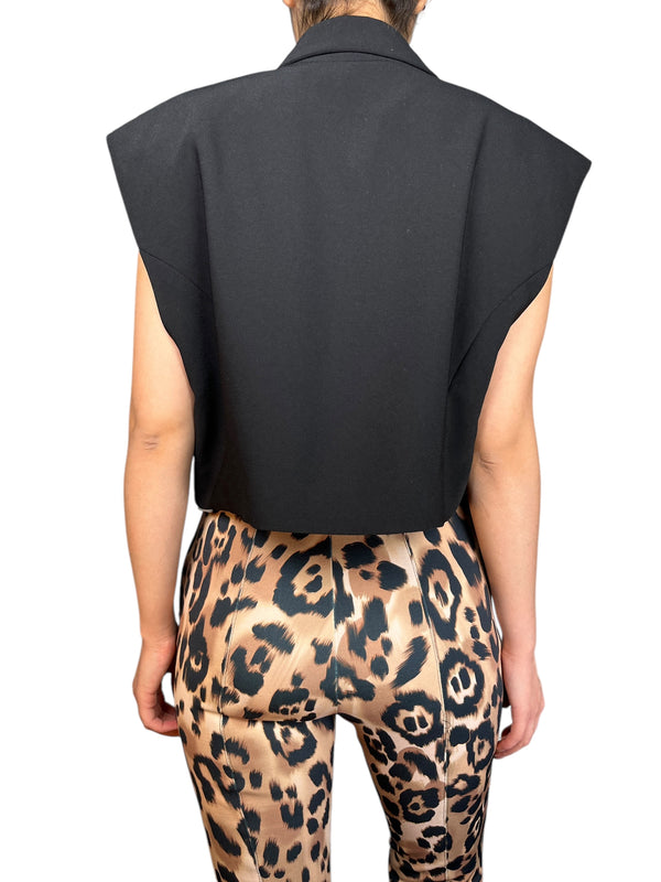 Blazer Crop Sin Mangas