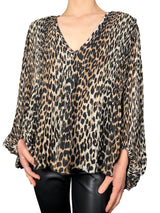Blusa plisada Print