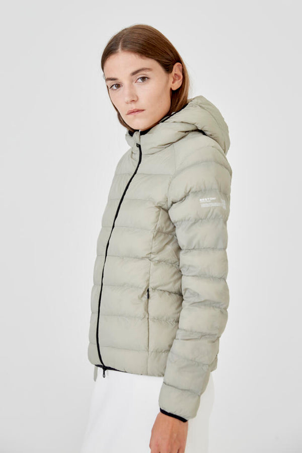 Parka Matcha Con Capucha Mujer - Sin Batería