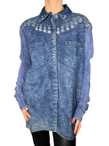 Blusa Denim Cristales