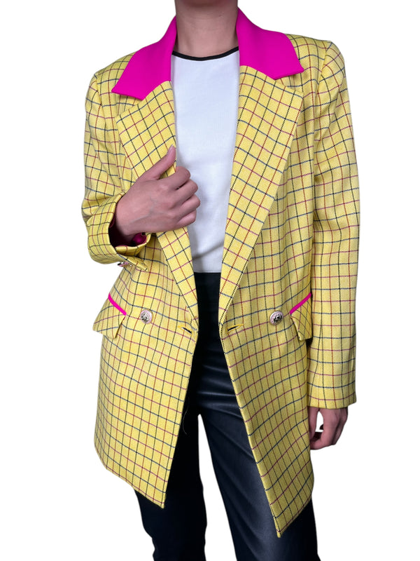 Blazer Amarillo Cuadros