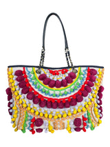 Bolso Pompones Multicolor