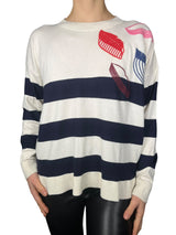 Sweater rayas con detalles bordados