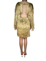 Vestido Tejido Con Flecos