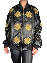 Chaqueta Bomber Sun Black Ecocuero
