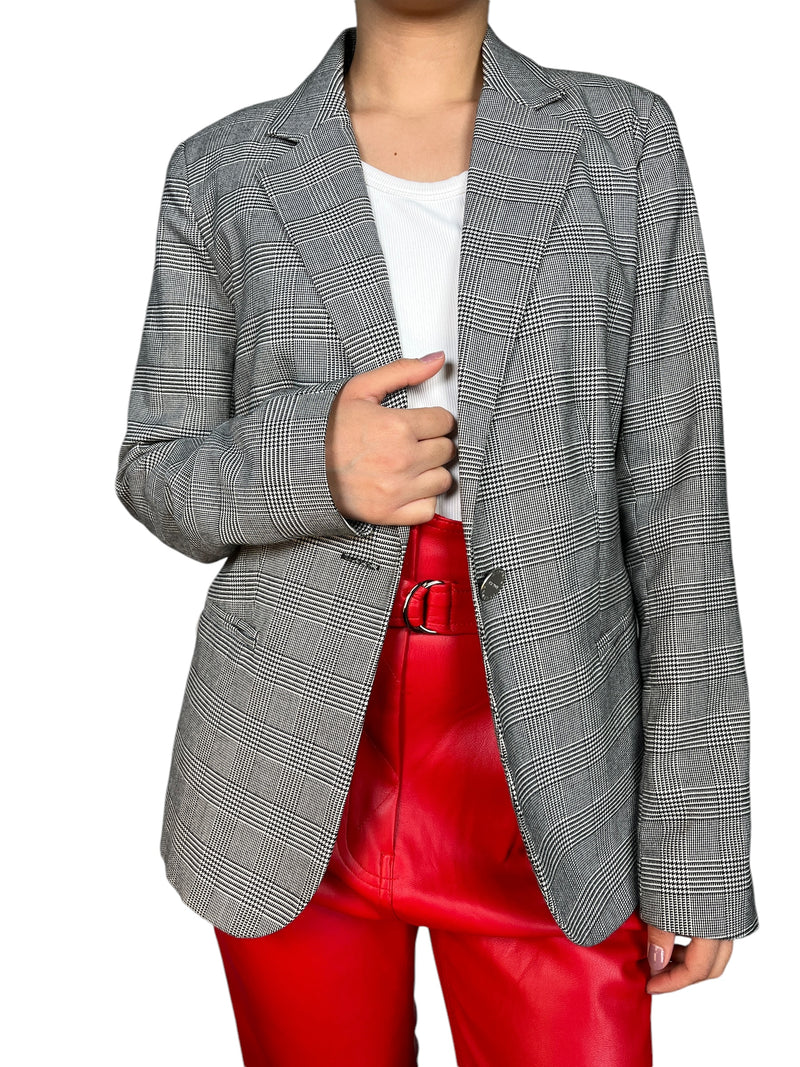 Blazer pied de poule gris